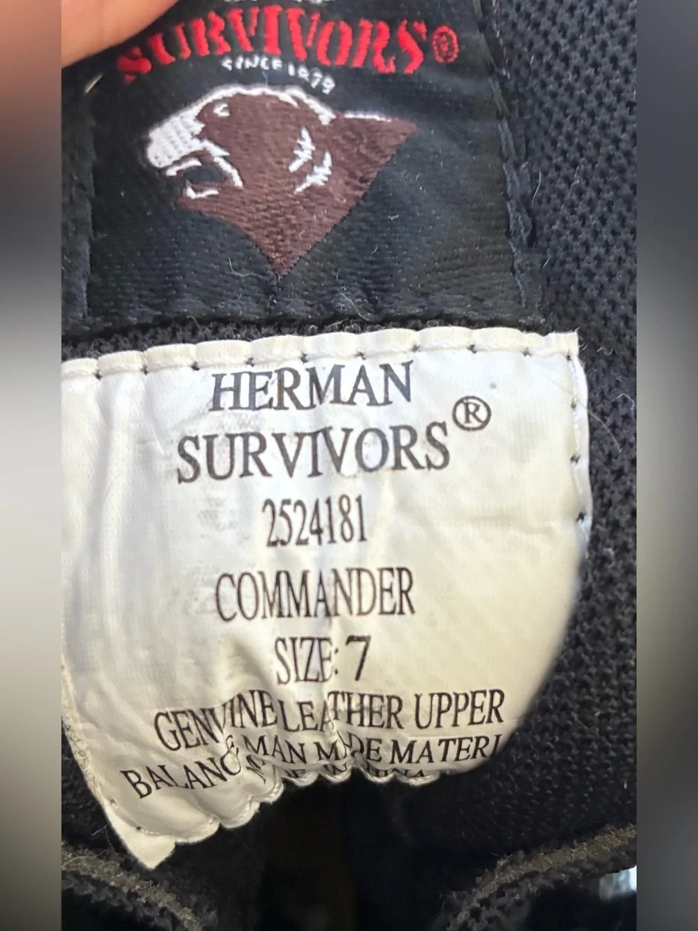 Herman Survivors Commander Tactical Boots - Size 7
